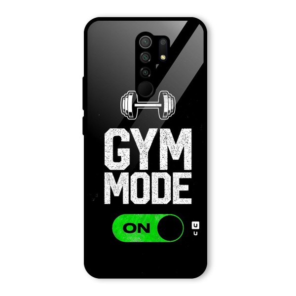 Gym Mode On Glass Back Case for Redmi 9 Prime