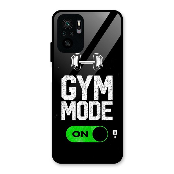 Gym Mode On Glass Back Case for Redmi Note 10