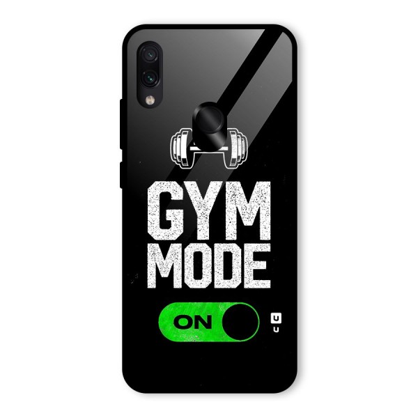 Gym Mode On Glass Back Case for Redmi Note 7