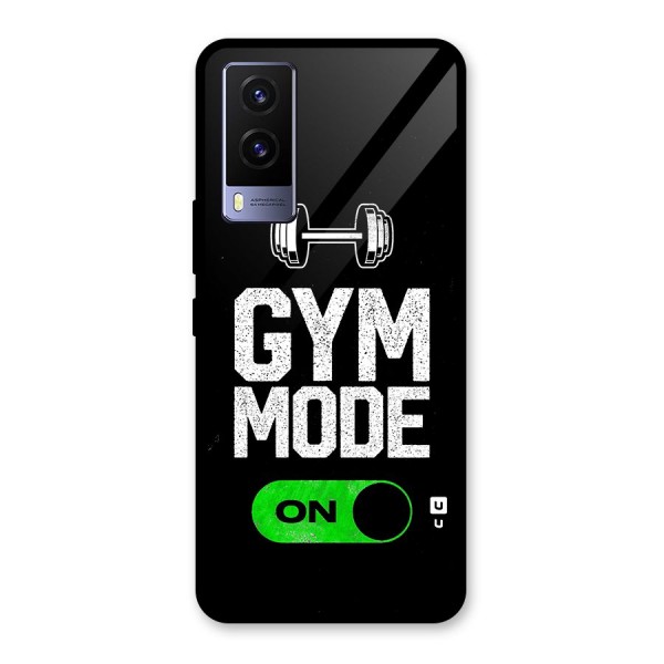 Gym Mode On Glass Back Case for Vivo V21e 5G