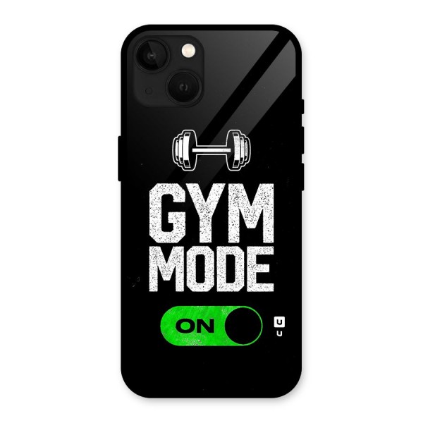 Gym Mode On Glass Back Case for iPhone 13