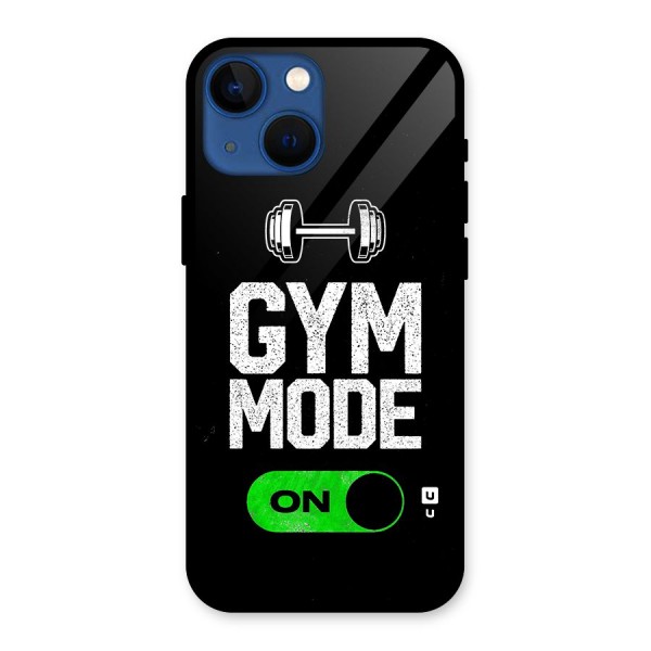 Gym Mode On Glass Back Case for iPhone 13 Mini