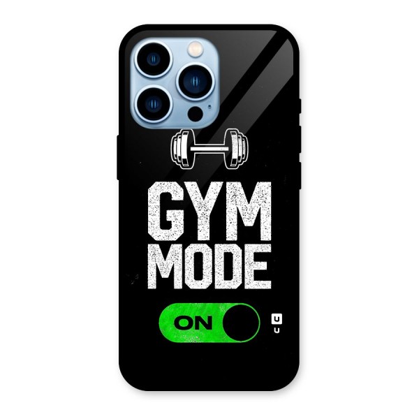 Gym Mode On Glass Back Case for iPhone 13 Pro