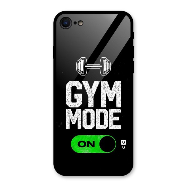 Gym Mode On Glass Back Case for iPhone 8