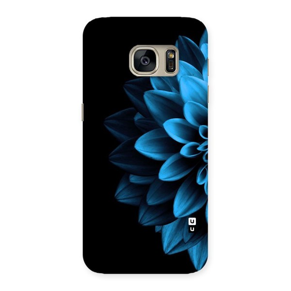 Half Blue Flower Back Case for Galaxy S7