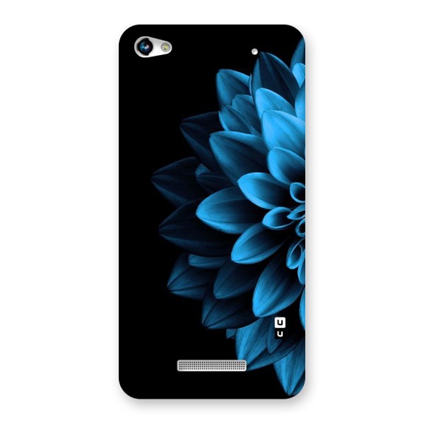 Half Blue Flower Back Case for Micromax Hue 2