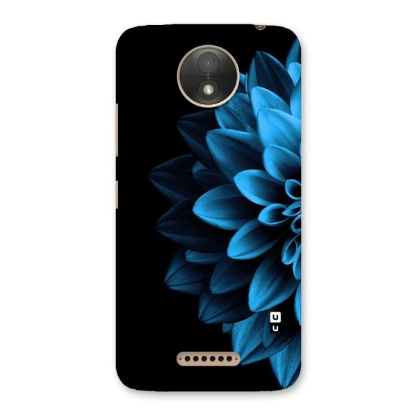 Half Blue Flower Back Case for Moto C Plus