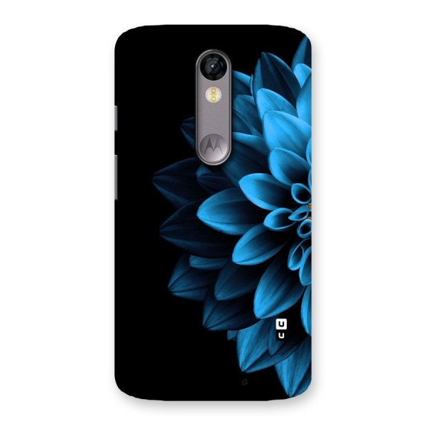 Half Blue Flower Back Case for Moto X Force