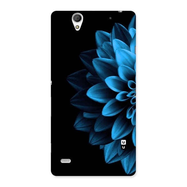 Half Blue Flower Back Case for Sony Xperia C4