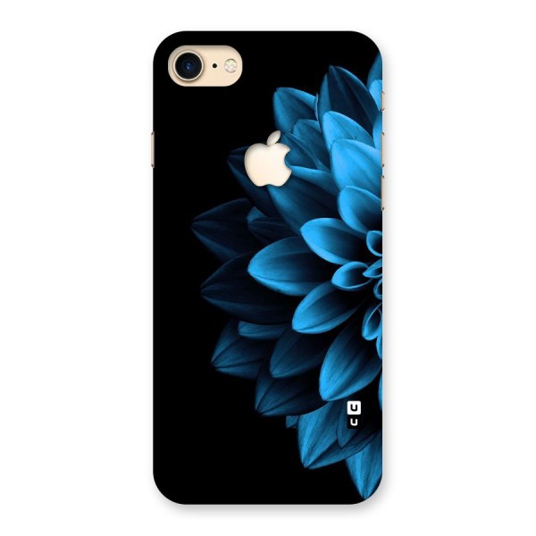 Half Blue Flower Back Case for iPhone 7 Apple Cut