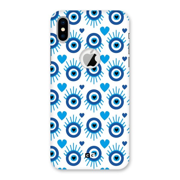 Hands Draw Eye Back Case for iPhone XS Logo Cut