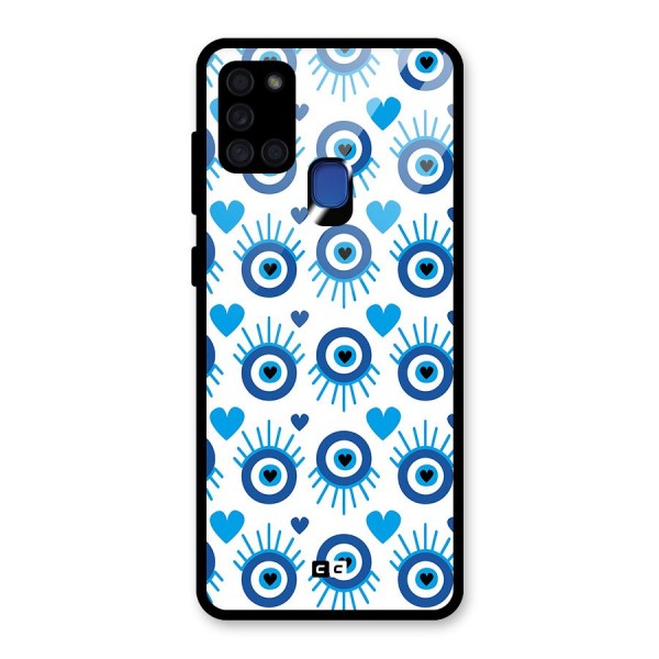 Hands Draw Eye Glass Back Case for Galaxy A21s