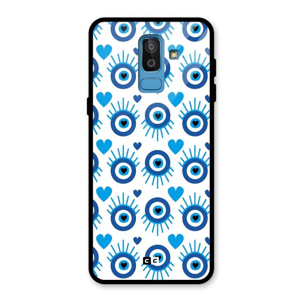 Hands Draw Eye Glass Back Case for Galaxy J8