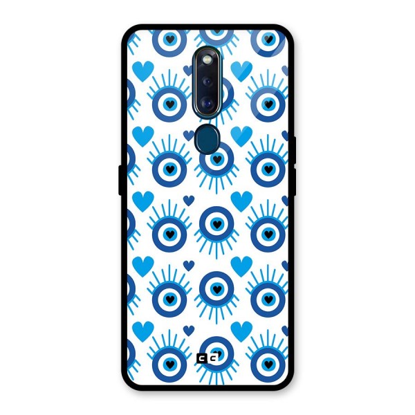 Hands Draw Eye Glass Back Case for Oppo F11 Pro