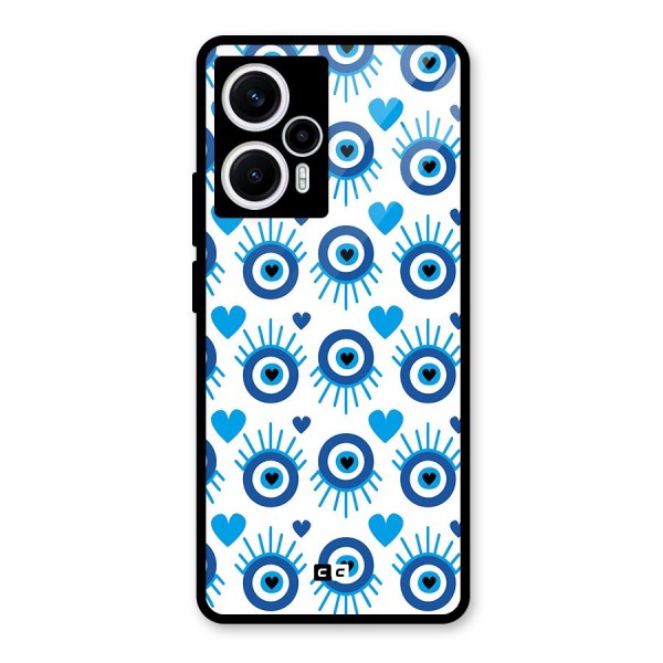 Hands Draw Eye Glass Back Case for Poco F5