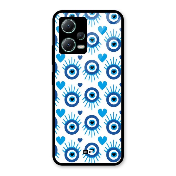 Hands Draw Eye Glass Back Case for Poco X5