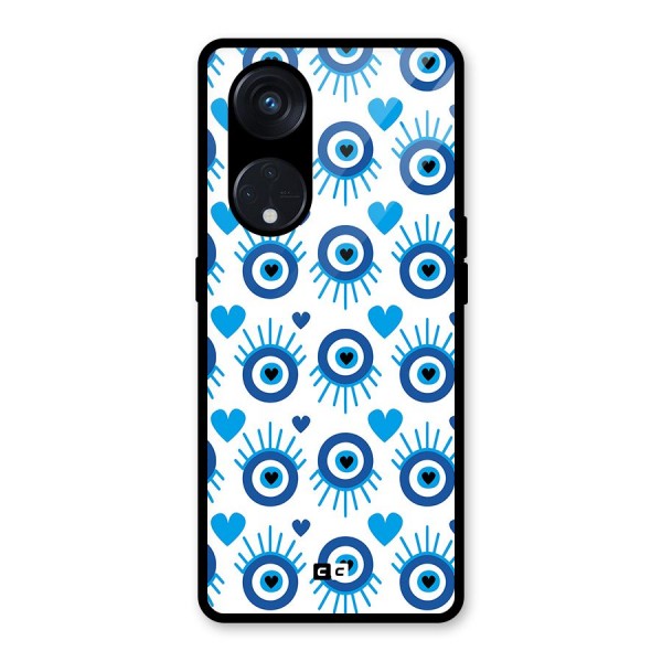 Hands Draw Eye Glass Back Case for Reno8 T 5G