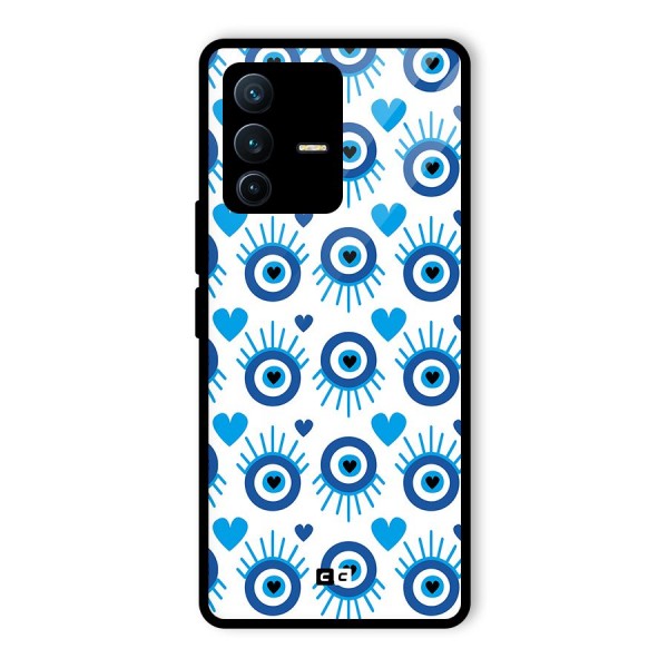 Hands Draw Eye Glass Back Case for Vivo V23 Pro