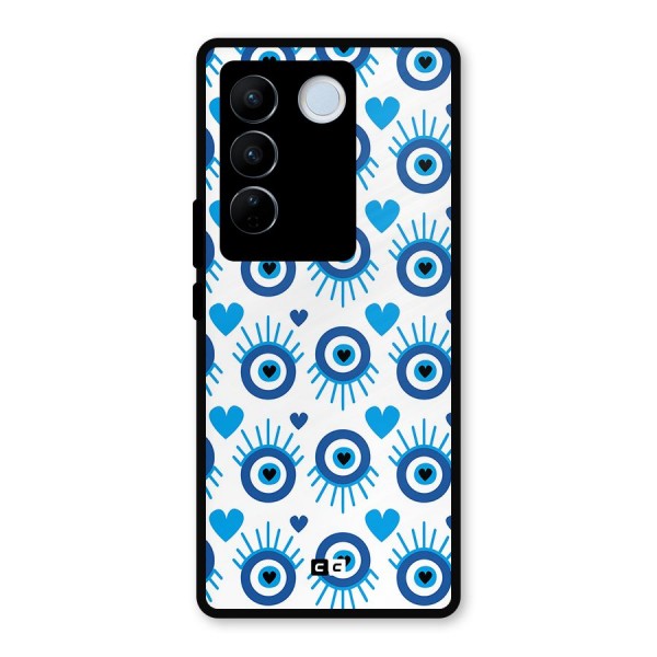 Hands Draw Eye Metal Back Case for Vivo V27 Pro