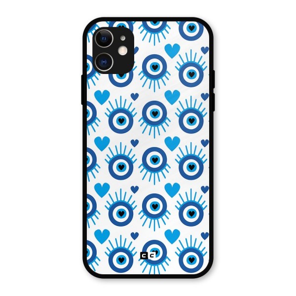 Hands Draw Eye Metal Back Case for iPhone 11