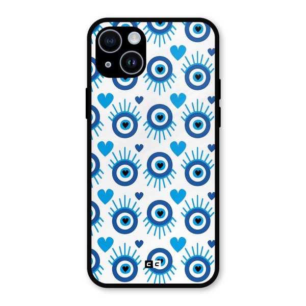 Hands Draw Eye Metal Back Case for iPhone 14