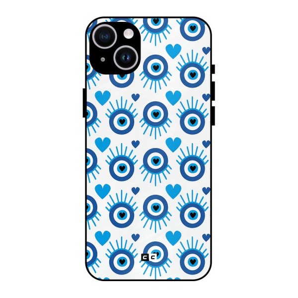 Hands Draw Eye Metal Back Case for iPhone 14 Plus