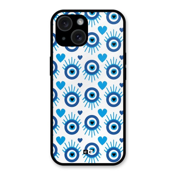 Hands Draw Eye Metal Back Case for iPhone 15