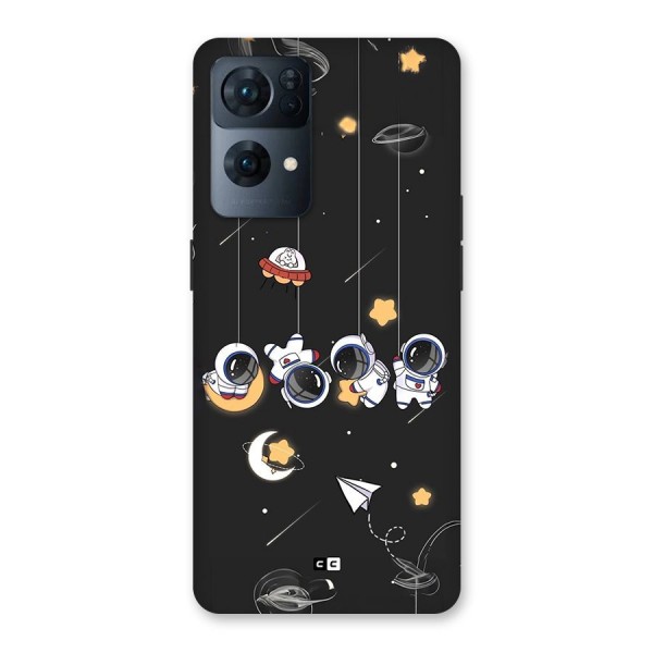 Hanging Astronauts Back Case for Oppo Reno7 Pro 5G