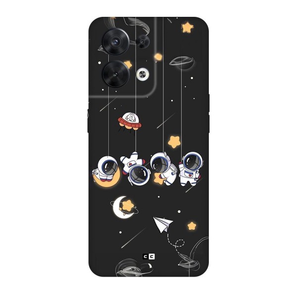 Hanging Astronauts Back Case for Oppo Reno8 5G