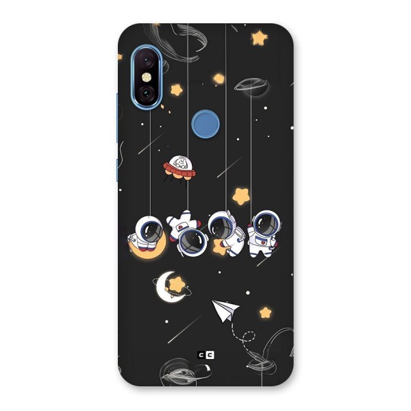 Hanging Astronauts Back Case for Redmi Note 6 Pro