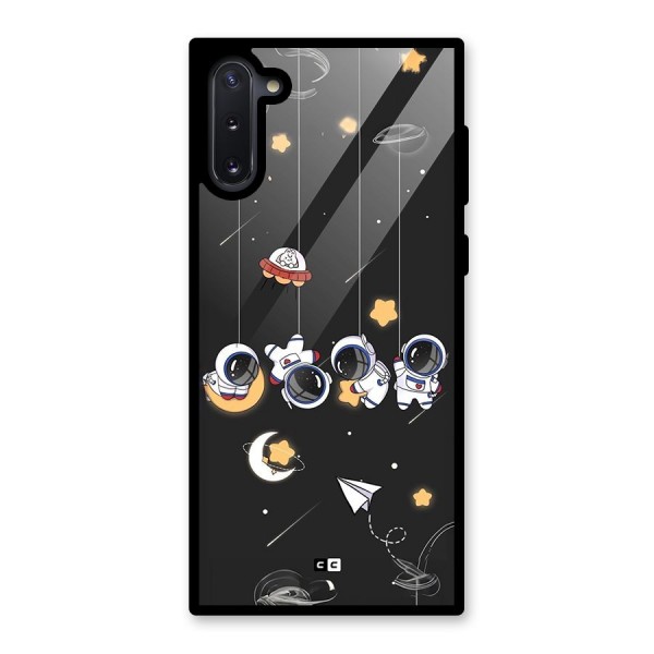 Hanging Astronauts Glass Back Case for Galaxy Note 10