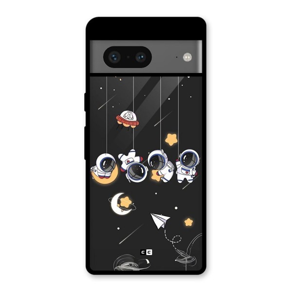 Hanging Astronauts Glass Back Case for Google Pixel 7