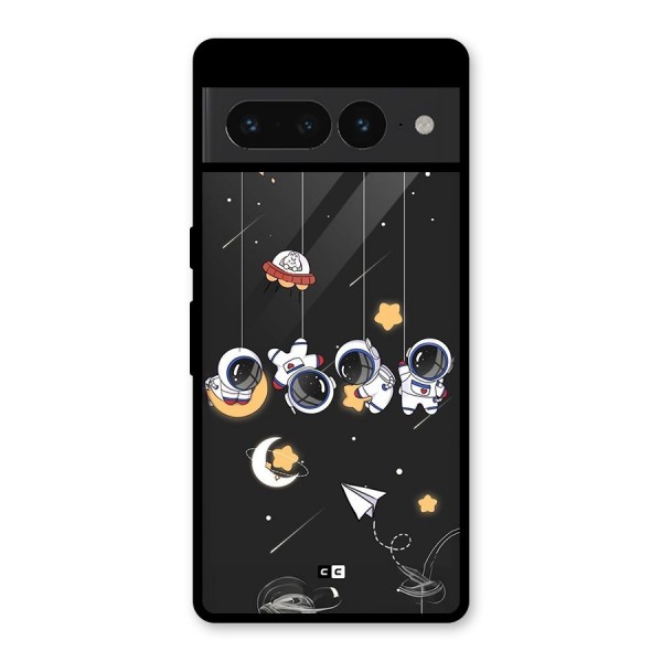 Hanging Astronauts Glass Back Case for Google Pixel 7 Pro