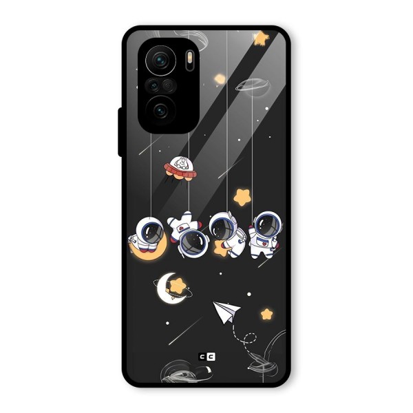 Hanging Astronauts Glass Back Case for Mi 11x