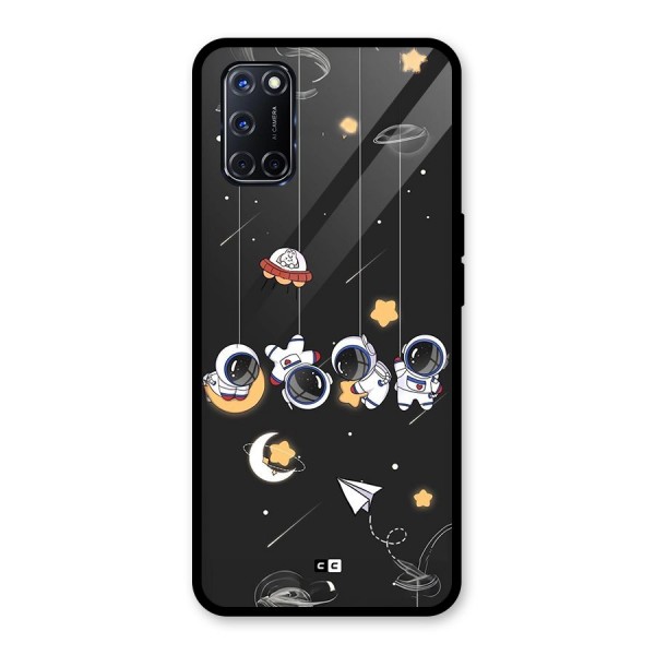 Hanging Astronauts Glass Back Case for Oppo A52