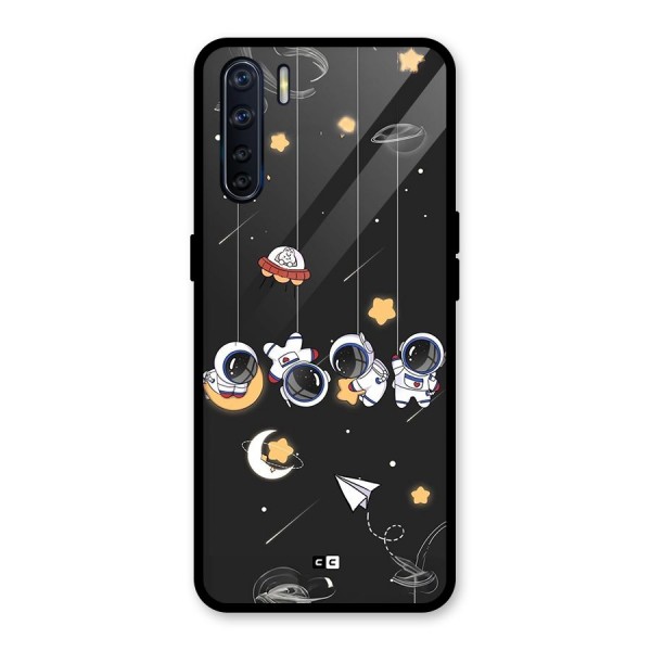 Hanging Astronauts Glass Back Case for Oppo F15