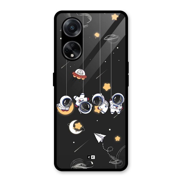 Hanging Astronauts Glass Back Case for Oppo F23