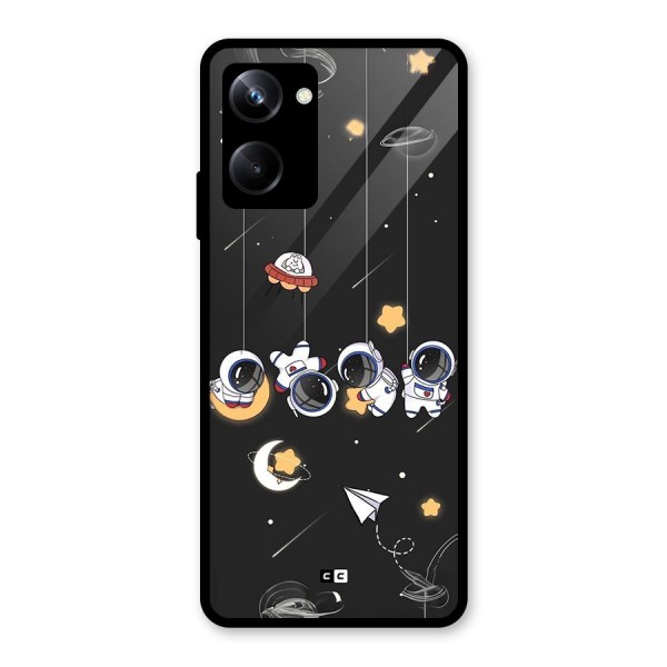 Hanging Astronauts Glass Back Case for Realme 10 Pro