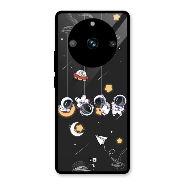 Hanging Astronauts Glass Back Case for Realme 11 Pro