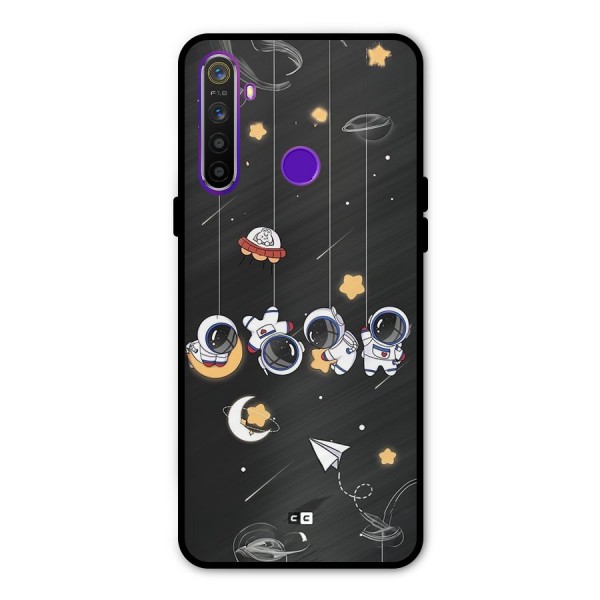 Hanging Astronauts Glass Back Case for Realme 5s