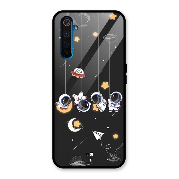 Hanging Astronauts Glass Back Case for Realme 6 Pro