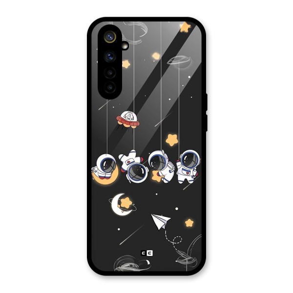 Hanging Astronauts Glass Back Case for Realme 6i