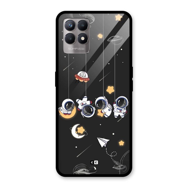 Hanging Astronauts Glass Back Case for Realme 8i