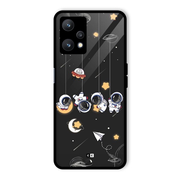 Hanging Astronauts Glass Back Case for Realme 9 Pro 5G