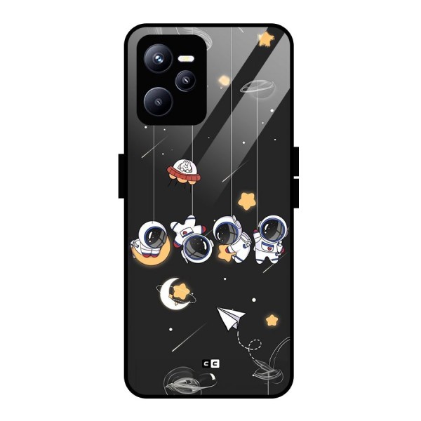 Hanging Astronauts Glass Back Case for Realme C35