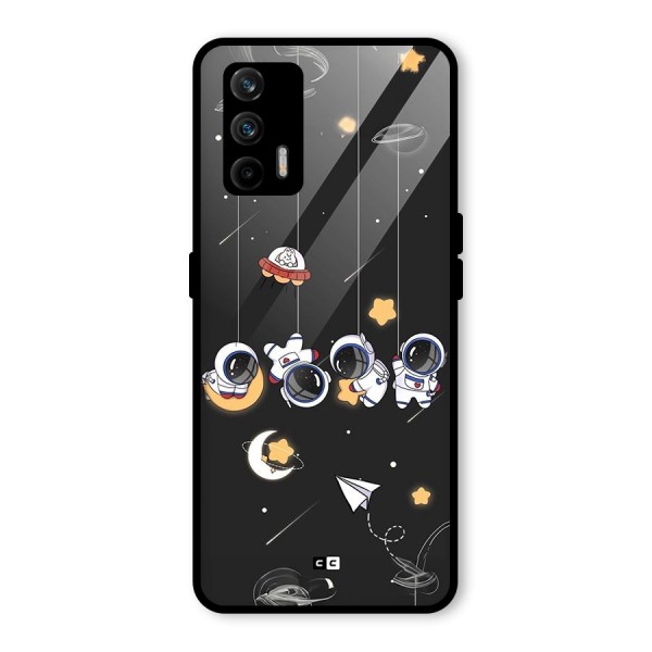 Hanging Astronauts Glass Back Case for Realme GT 5G