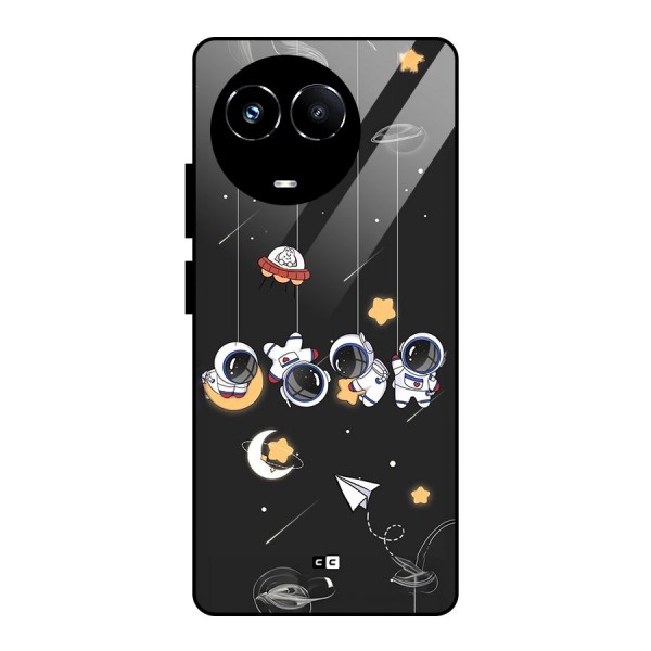 Hanging Astronauts Glass Back Case for Realme Narzo 60X