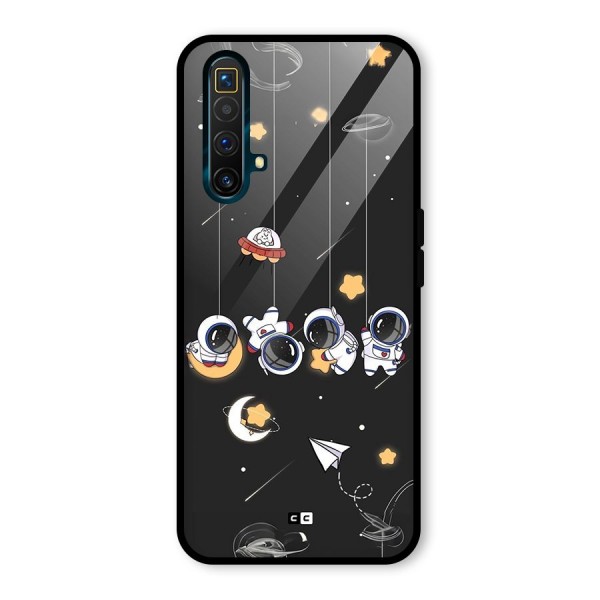 Hanging Astronauts Glass Back Case for Realme X3 SuperZoom