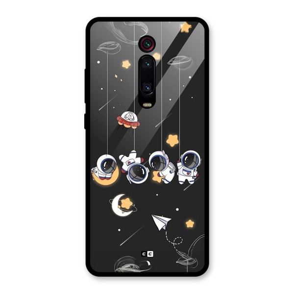 Hanging Astronauts Glass Back Case for Redmi K20