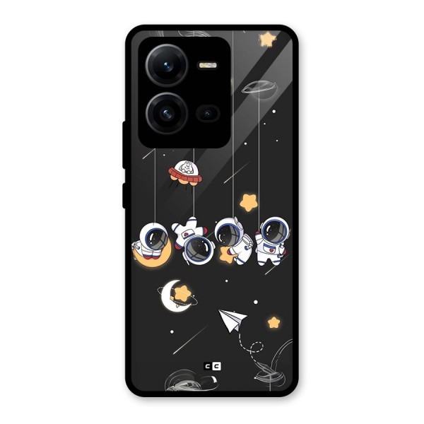 Hanging Astronauts Glass Back Case for Vivo V25